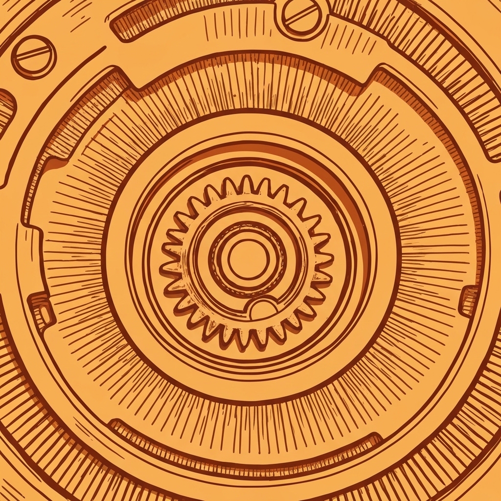 Illustration showing a supply chain represented by gears with a focus on data and adaptability.