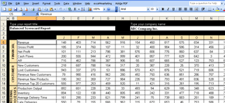 Business Scorecard Dashboard Example