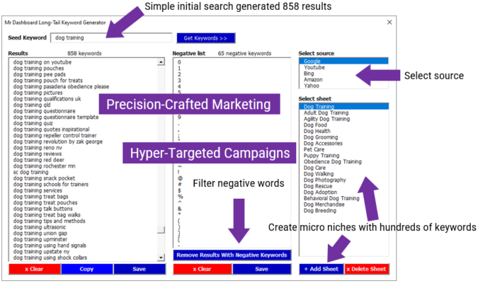 excel keyword generator demo