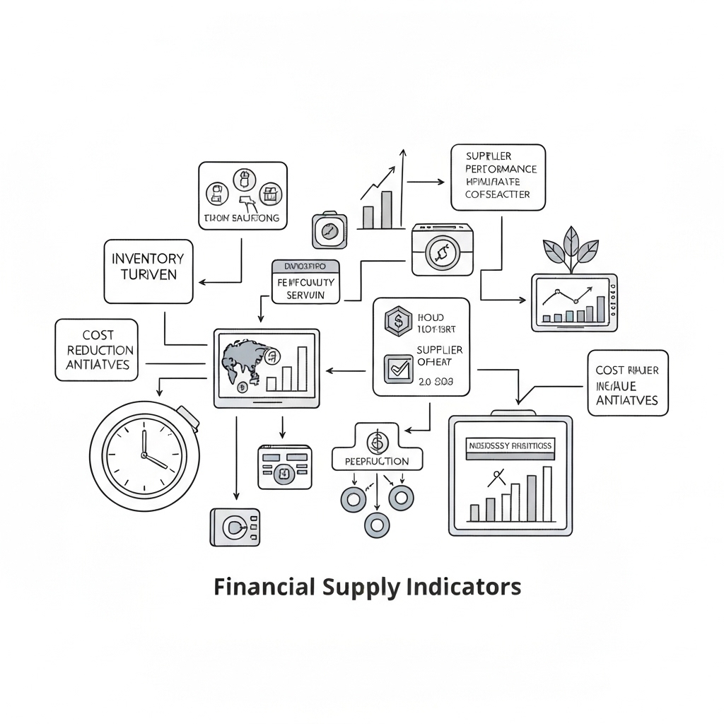 Financial Supply Chain KPIs Conceptual image of financial supply chain key performance indicators