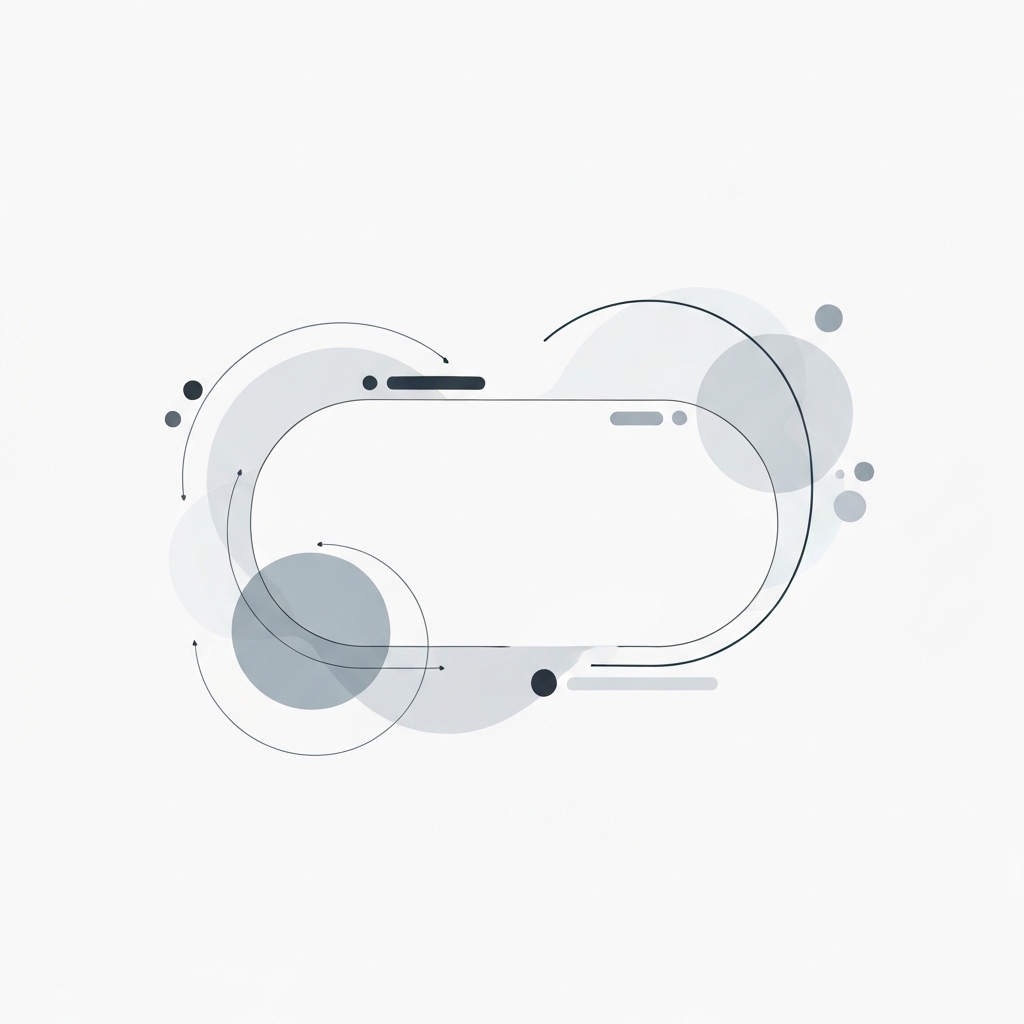 Abstract minimalist visualization representing manufacturing KPIs and performance metrics.