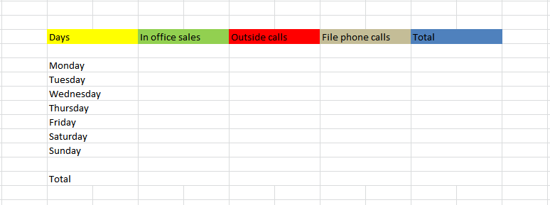 Sales Report Format in Excel