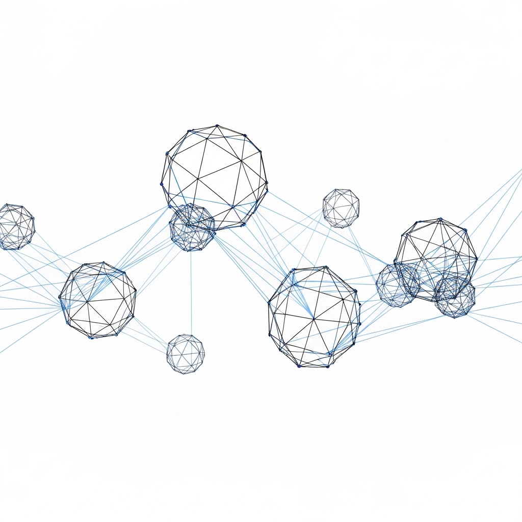 Supply Chain AI Integration Concept Conceptual illustration of Supply Chain AI Integration showing interconnected nodes and data flows